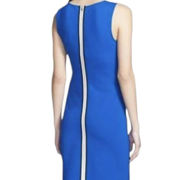 Kenneth Cole Dresses & Skirts - Kenneth Cole Bodycon Blue Sleeveless Jersey Knit Full Zip Back Midi Dress